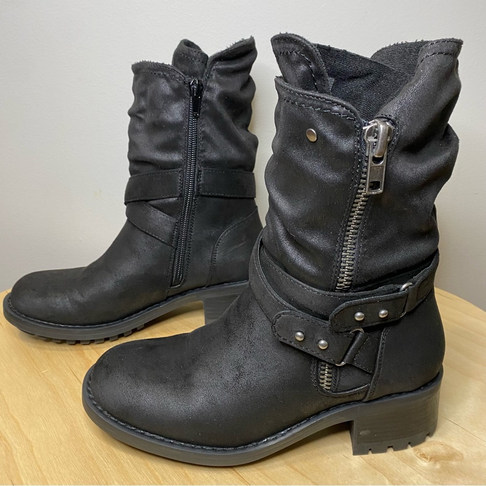 Softmoc Combat/Moto Boots in Black Like-New